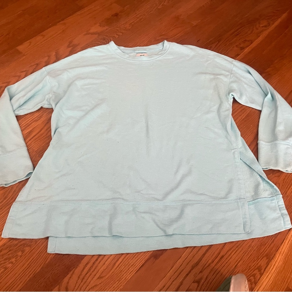 Aerie textured Blue Knit Top